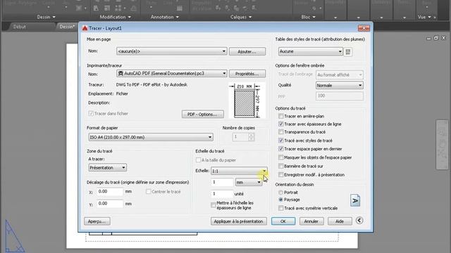 Impression dessins autocad