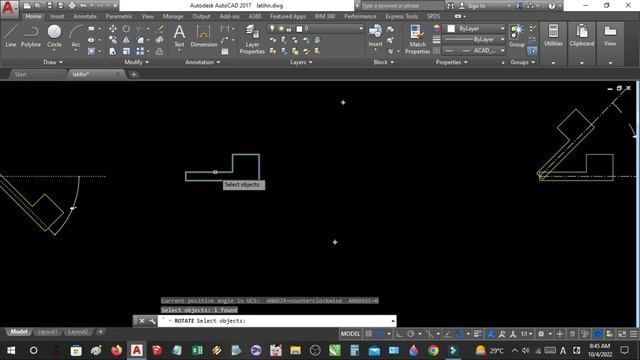 Tutorial Autocad Cara memutar objek 2d