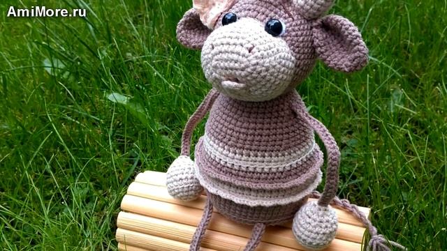 Амигуруми: схема Забавная Коровушка. Игрушки вязаные крючком - Free crochet patterns.