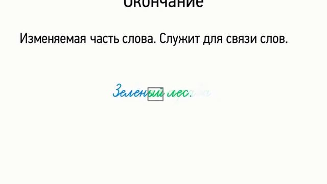 Окончание и основа слова (5 класс, видеоурок-презентация)