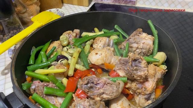 61\ Быстрый ужин.КУРИЦА с овощами в томатной заливки.Вкусно и бюджетно.Olga творческие зарисовки