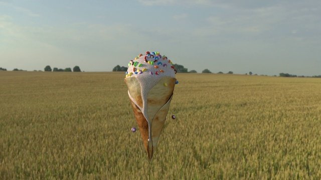 анимация мороженого с M&m