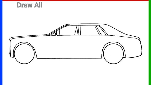 How To Draw A Rolls Royce Phantom Car Easy Step By Step