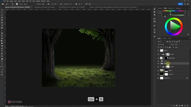 How to Make Dramatic Scene Effect with Light Rays in Photoshop