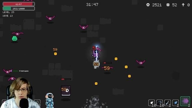 THIS ROGUELIKE NEVER ENDS!!!  Endless Waves Survival