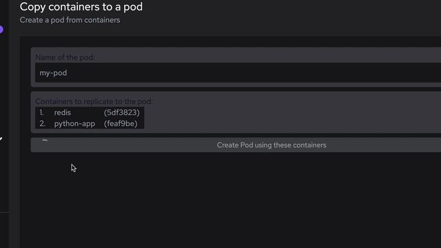Creating a pod