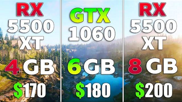 RX 5500 XT 4GB vs 8GB vs GTX 1060 6GB Test in 8 Games