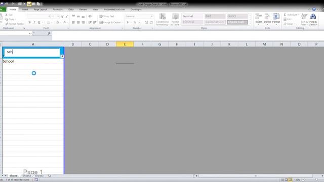 Find in Excel like google search