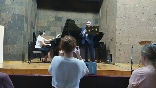 Сен-Санс. Соната для кларнета и фортепиано. Исполняют С.Н.Павловский, Г.Ю. Ховякова