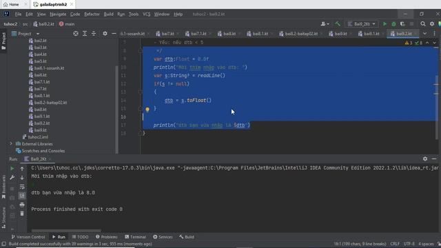 9. [ Lập trình Android ]  Câu lệnh if else kotlin- bài tập kotlin 04-09- tuhoc.cc