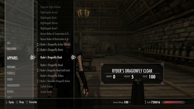 Skyrim Special Edition Mod Review Ryder's Dragonfly Robes
