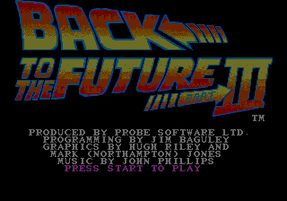 Back to the Future Part III | intro sega mega drive (genesis).