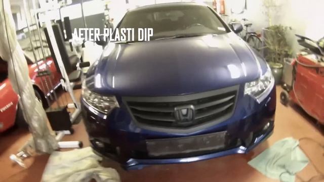 Acura TSX / Honda Accord Front Grill Plasti Dip Before and After