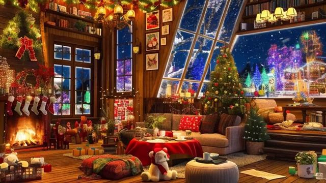 Зимний день в уютной кофейне Книга 4К с расслабляющей джазовой музыкой для учебы/работы #9