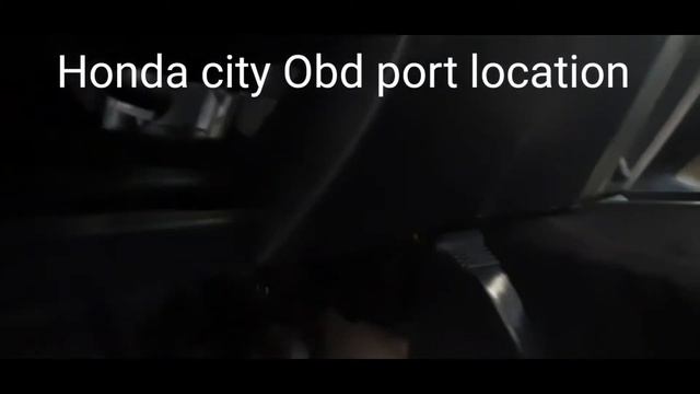 Honda city Obd port location 2016