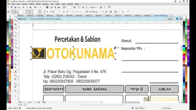 TEMPLATE NOTA CDR SIAP EDIT