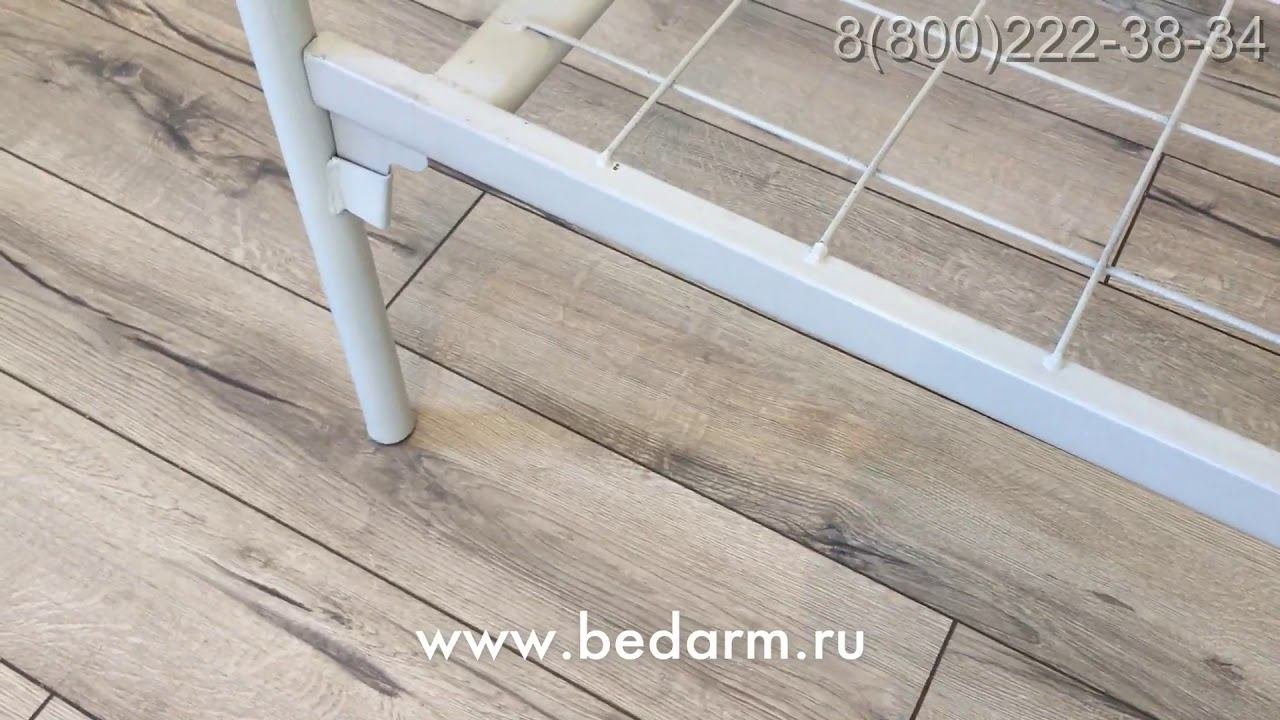Металлическая кровать двухъярусная СС-2 серая (обзор с комментариями)