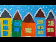 Новогодняя поделка зимний домик: мастер-класс