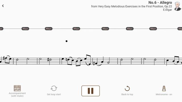 No.6 - Allegro | E.Elgar【 Violin Sheet Music 】