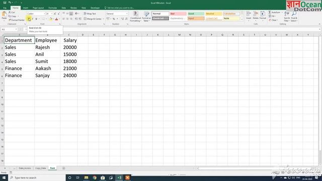 Change Font Style using Excel VBA Macros