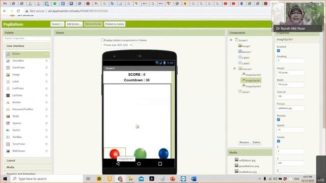 MIT App Inventor 2 Tutorial ( Pop Baloon Game)
