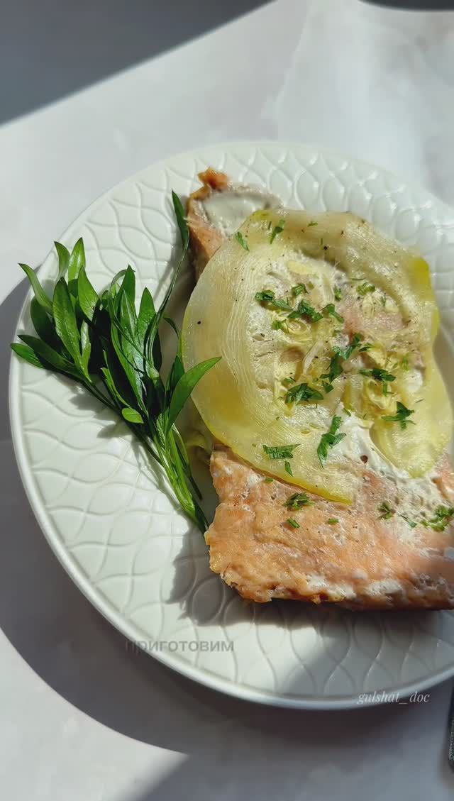 Рыба с кабачком👌