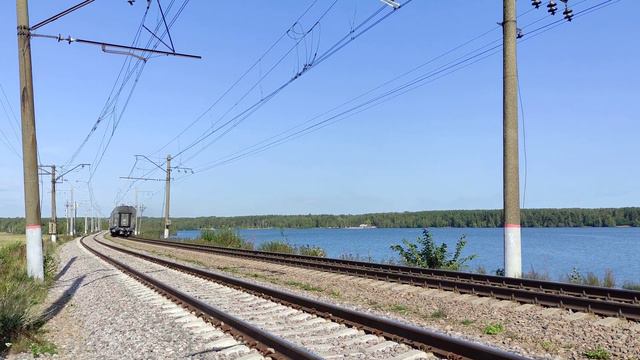 Тепловоз 2М62-0844, перегон Токсово - Пери, Ленинградская обл., 10.09.2023г. (4K UHD)