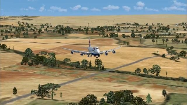 Boeing 747-400 PMDG landing  Queen Alia International Airport