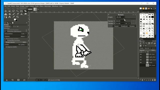 Creating a SpriteSheet in #gimp  - SpeedEdit
