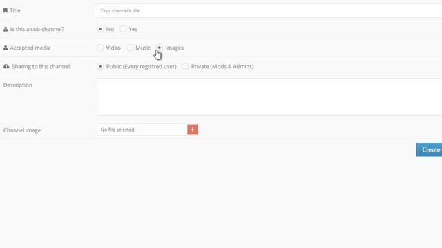 PHPVibe Channel creation in v3.5