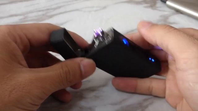 Плазменная - сенсорная USB зажигалка с двойной дугой Matte black