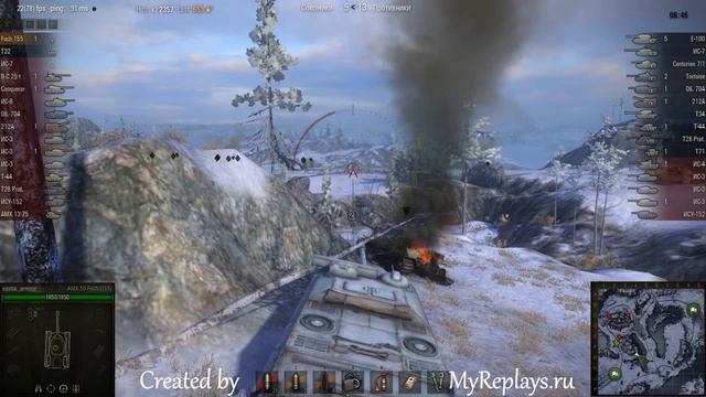 WOT: Arctic Region - AMX-50 Foch (155) - 8 frags -
