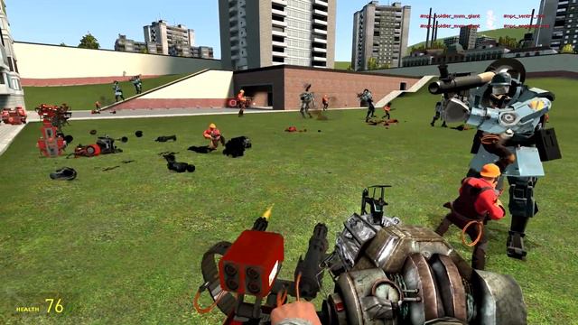 TF2 Engineers vs MvM Giant Soldiers in Garry’s Mod