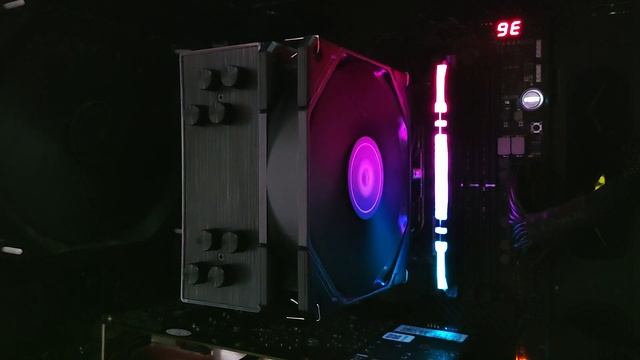 Работа вентилятора кулера ID Cooling SE 224 XTS с максимальной скоростью 1520 rpm