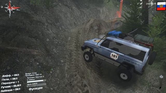 Экспедиция на УАЗе #34. Самая экстримальная карта для Spintires.