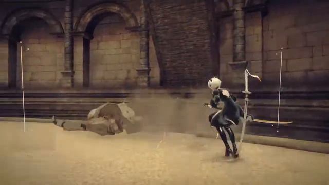 A NieR:Automata combo with 2B