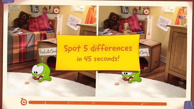 Spot the Difference - Om Nom Stories: Candy Prescription (Cut the Rope)