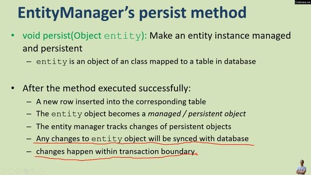 JPA EntityManager Persist vs Merge Differences