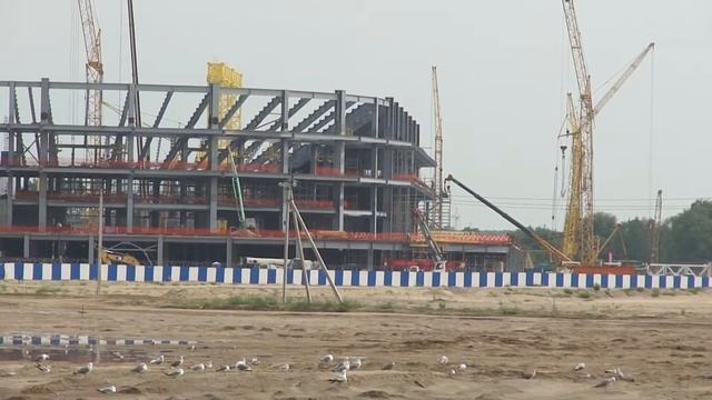 Kaliningrad Stadium for the Football World Cup 2018 in Russia: in construction