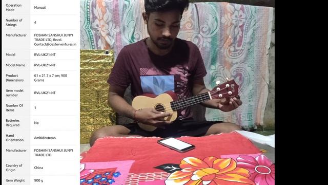 Ukulele Unboxing from Amazon | REVEL Ukulele (Soprano) | Cheap price but good Quality