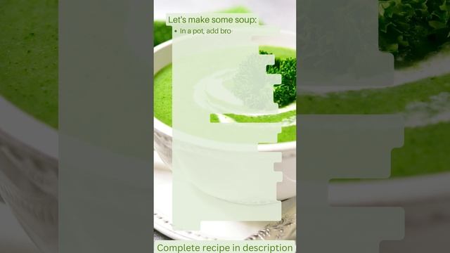 Diabetic Recipe - Broccoli Fennel Velvet Soup