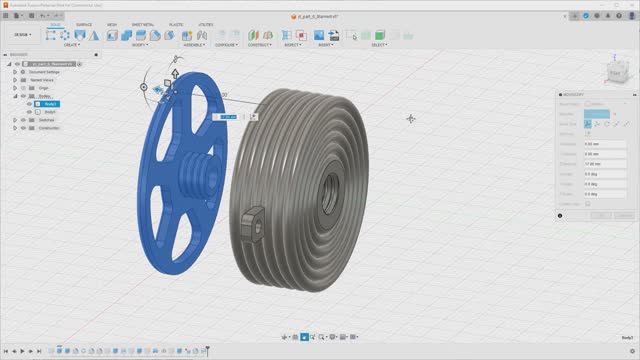 Моделирование брелока в виде катушки филамента | Autodesk Fusion 360 | Часть №6