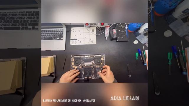 Battery replacement on macbook model A1706