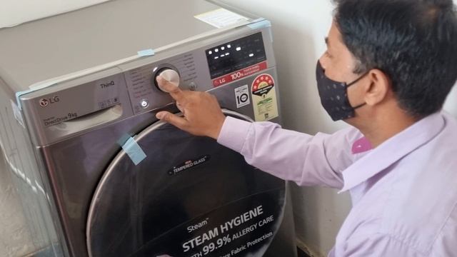 LG 9 Kg Front Loading Washing Machine FHV1409ZWP | Installation | Instructions | How to Use in Hind