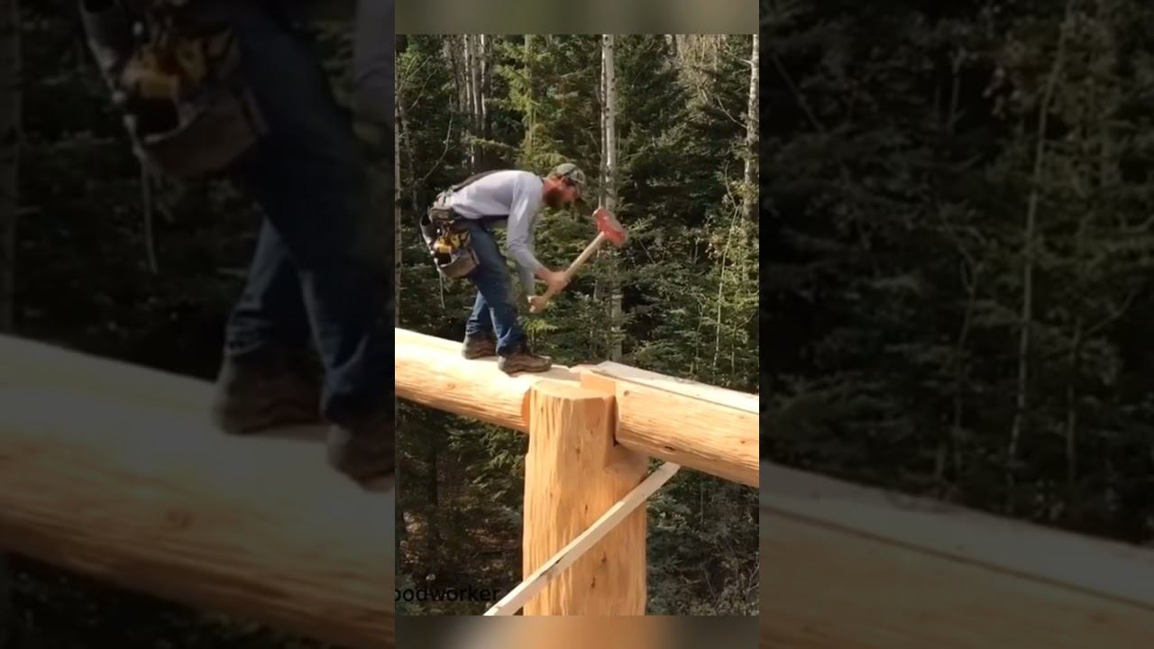 Сборка дома по технологии post and beam