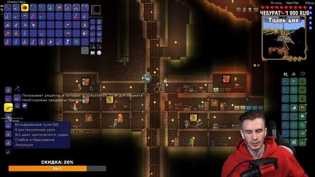 Заквиель играет в игру Terraria - Часть 6
