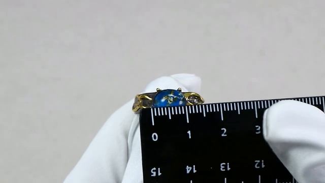 Серебряное кольцо Янтарная волна с янтарём Я820960пк-с