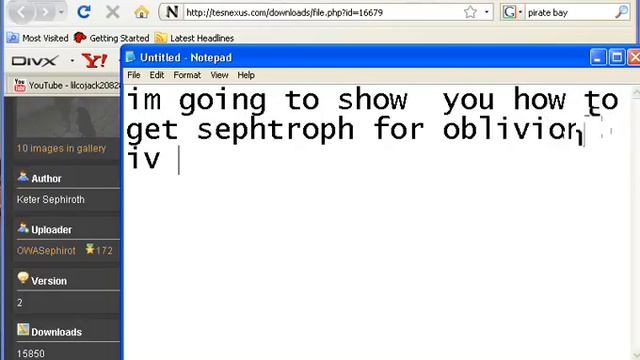 seph's dual sword download for oblivion on pc