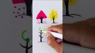 Варианты простого рисования листвы деревьев