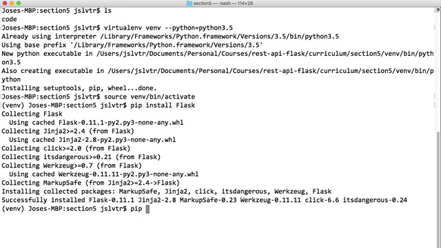REST APIs with Flask and Python - 063-setting-up-our-project
